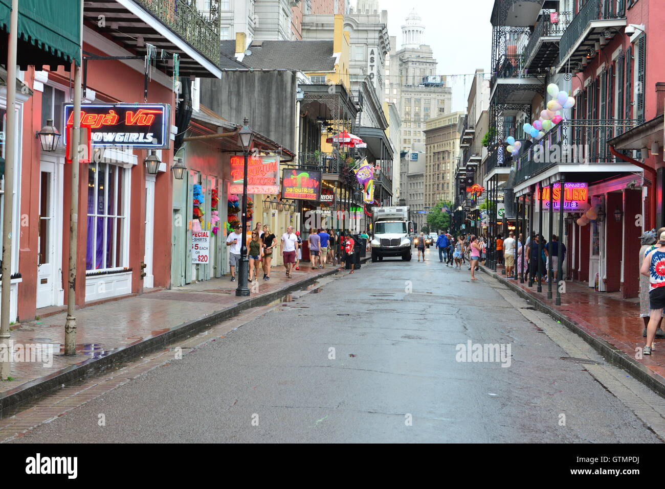 The streets of the French Quarter of New Orleans in Louisiana Stock ...