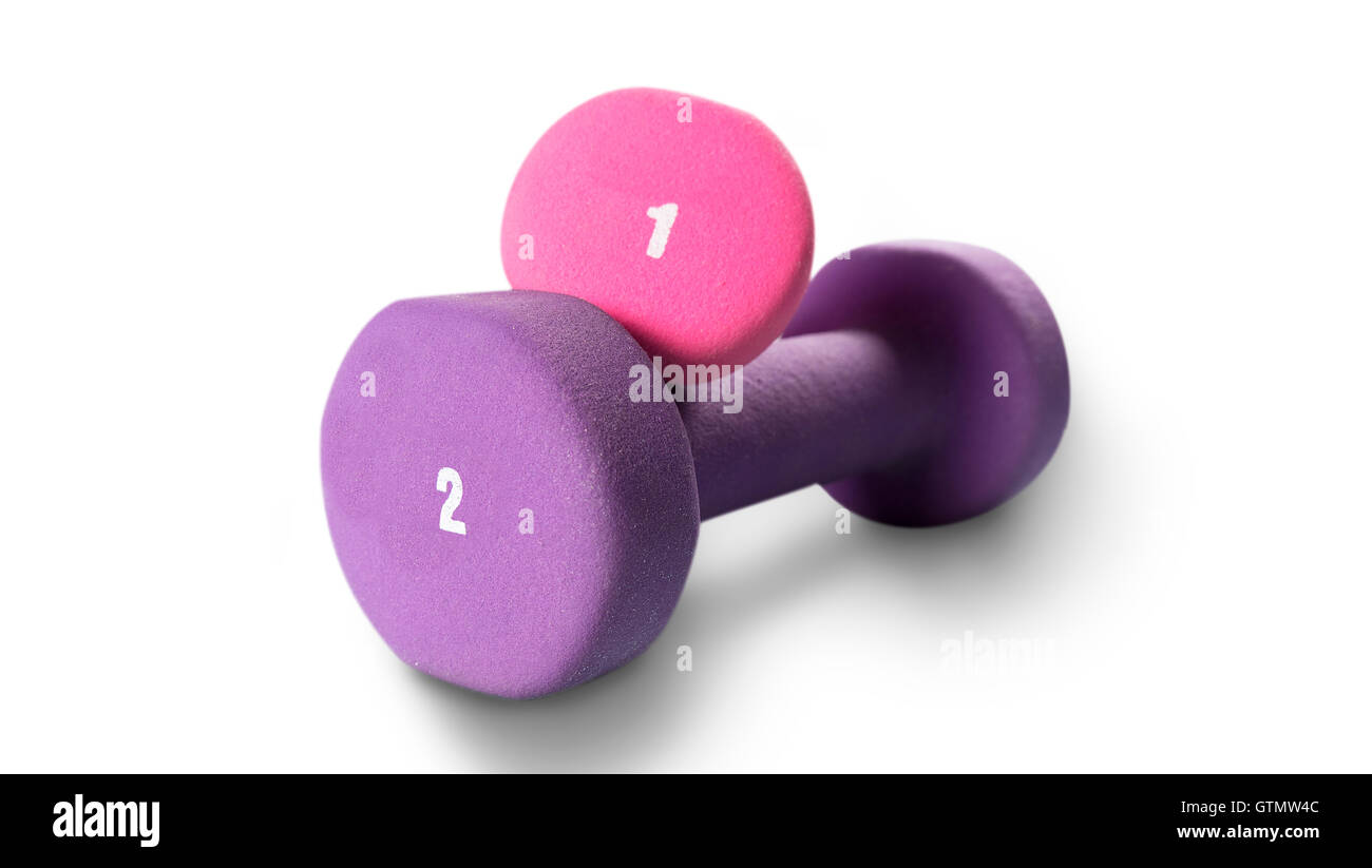 Small and light dumbbell for the gym Stock Photo - Alamy