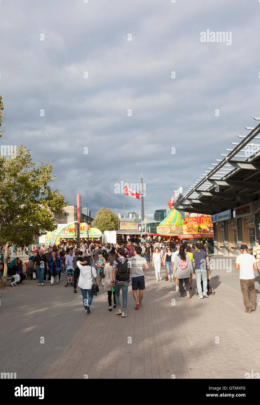 TORONTO - SEPTEMBER 1, 2016: Concessions stand in the CNE fairgrounds in Toronto. Stock Photo