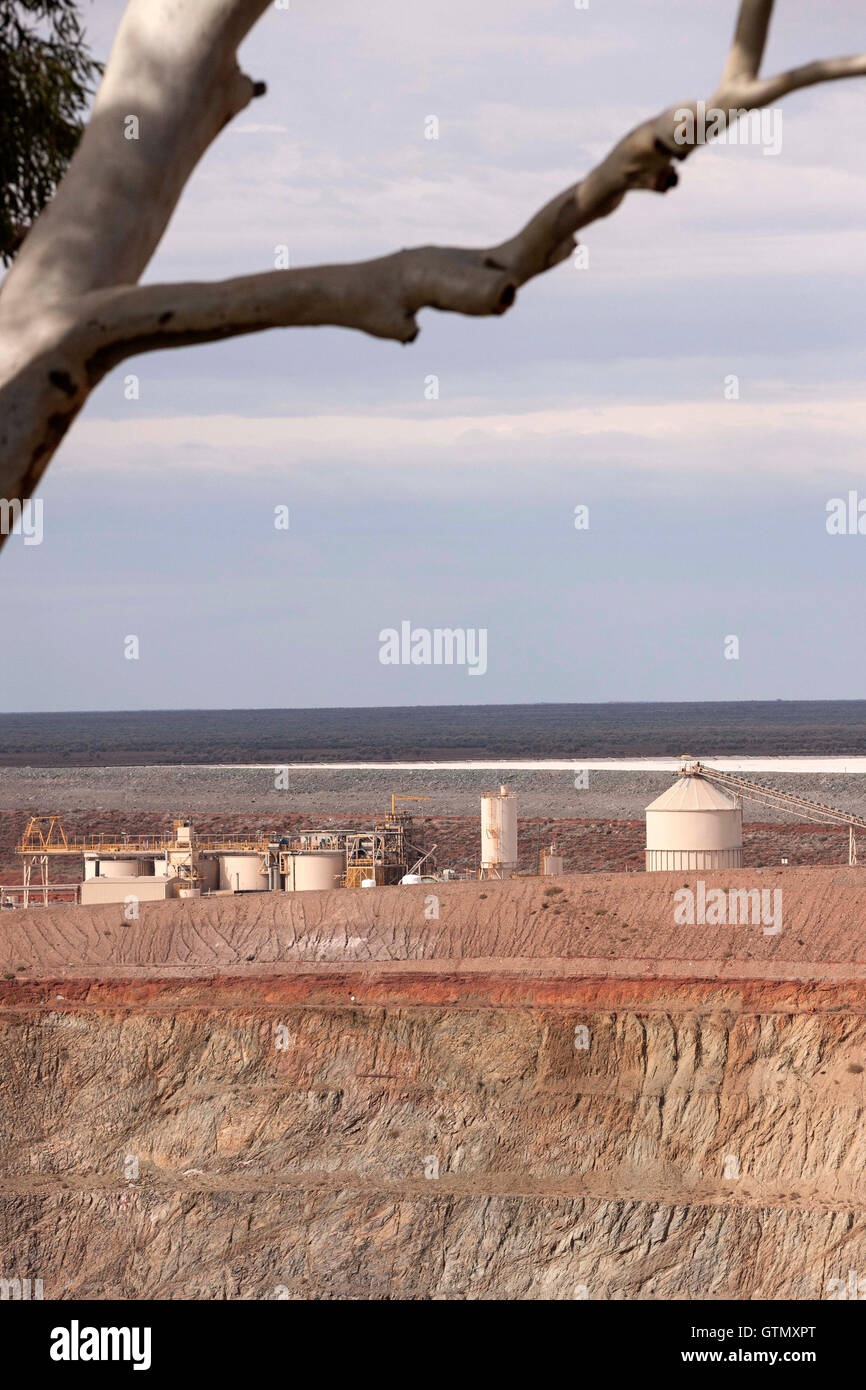 Open cut gold mine, Gwalia Western Australia Stock Photo