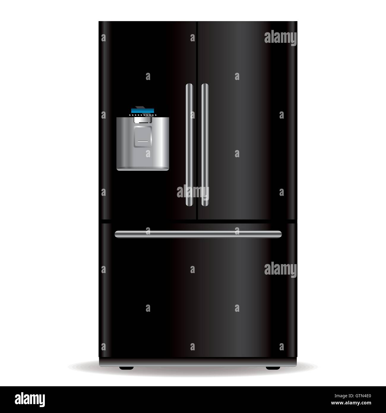 Vector fridge black design isolated on white background Stock Vector ...