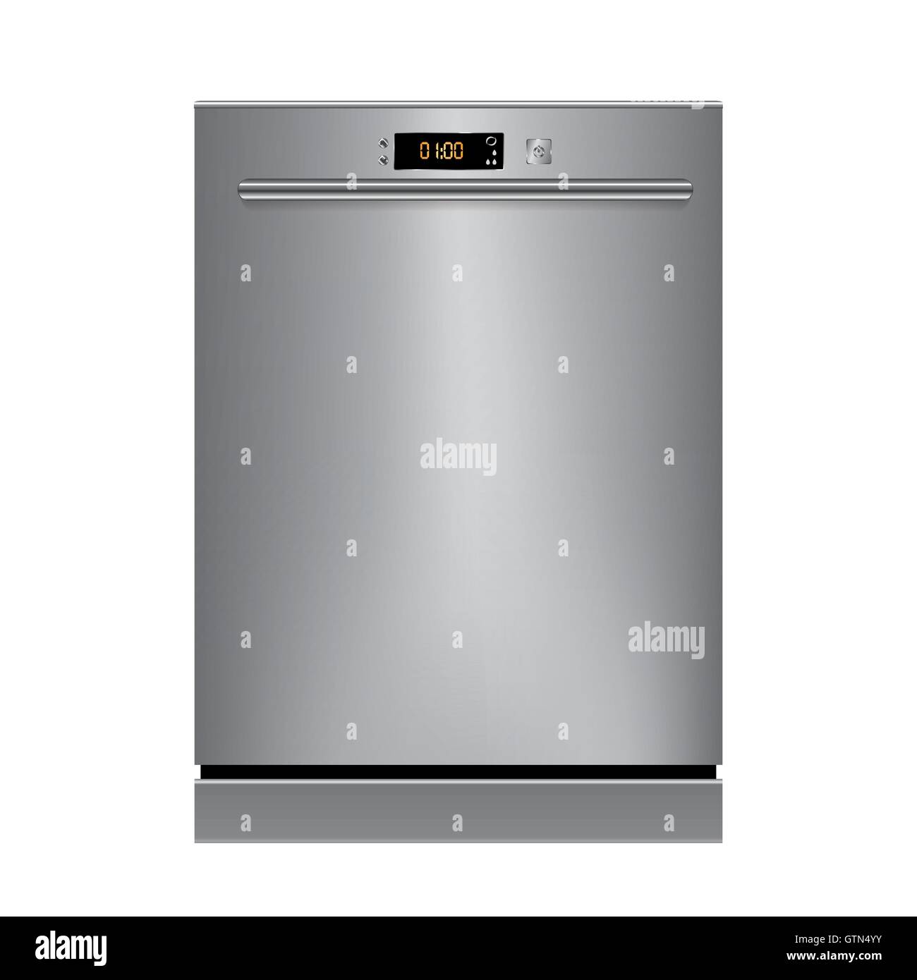 Vector dishwasher isolated on a white background Stock Vector