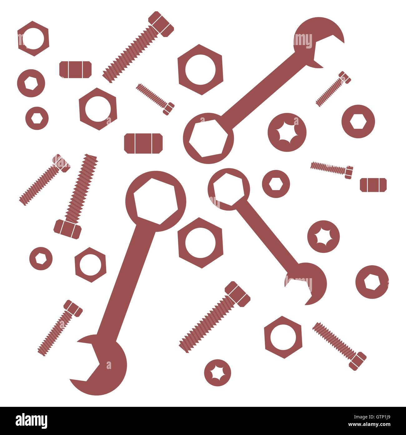 Nice picture of a colored tools on a white background Stock Vector ...
