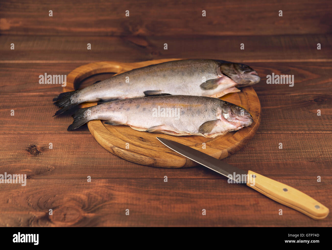 HD wallpaper: fish, trout, wooden board, eat, food, frisch, fishing, fish  head