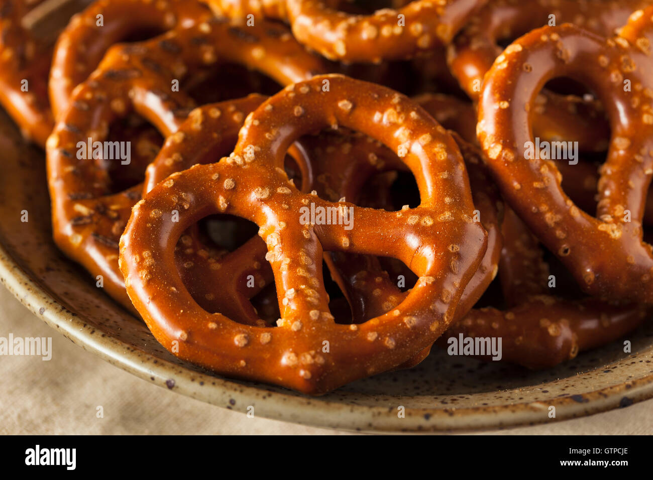 Healthy Salty Baked Pretzels Ready to Eat Stock Photo Alamy