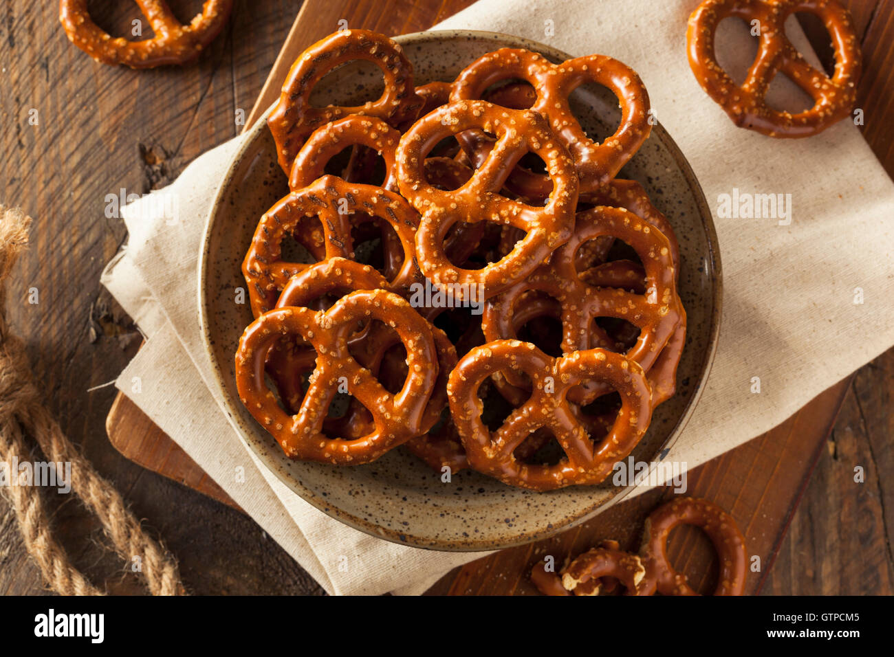 Healthy Salty Baked Pretzels Ready to Eat Stock Photo Alamy
