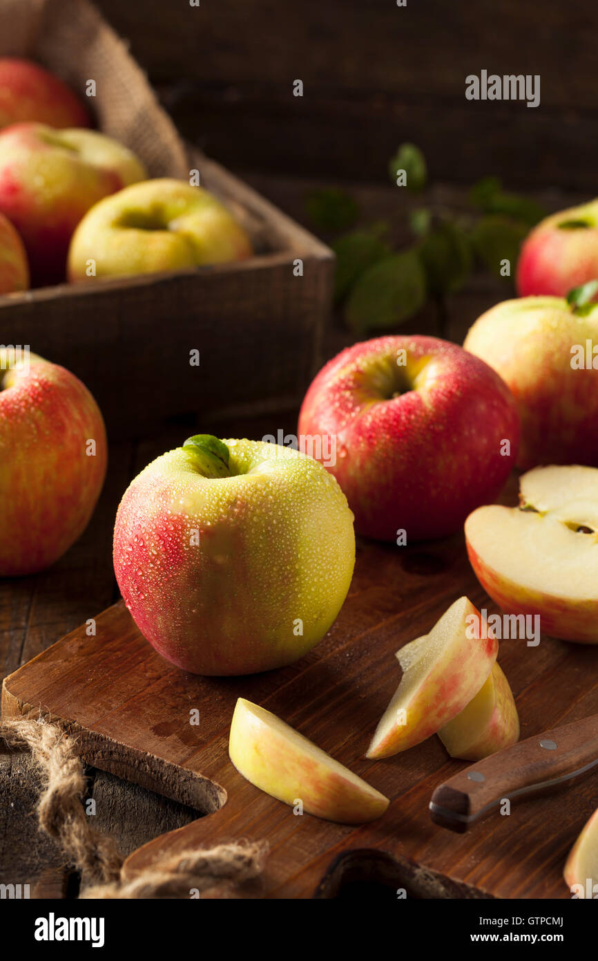 Raw Red Organic Honeycrisp Apples Ready to Eat Stock Photo - Alamy