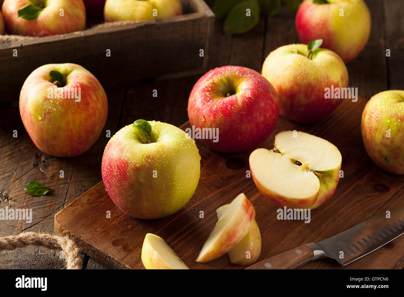 Raw Organic Honeycrisp Apples Stock Photo - Download Image Now