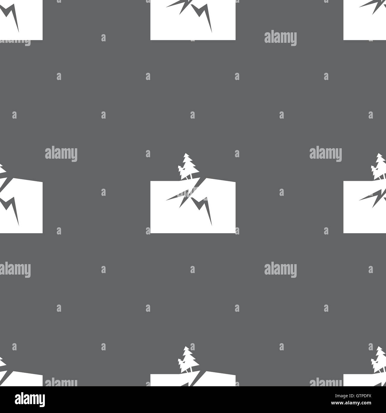 Property insurance icon sign. Seamless pattern on a gray background ...