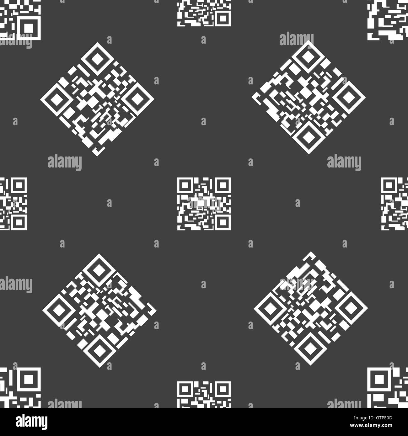 Barcode Icon sign. Seamless pattern on a gray background. Vector Stock ...