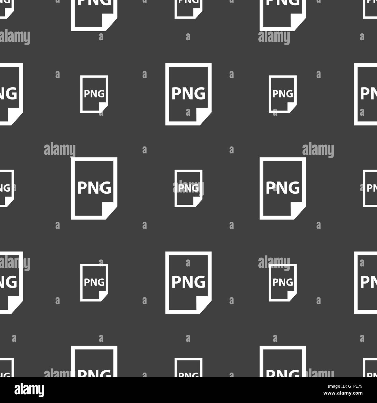 PNG Icon sign. Seamless pattern on a gray background. Vector Stock ...