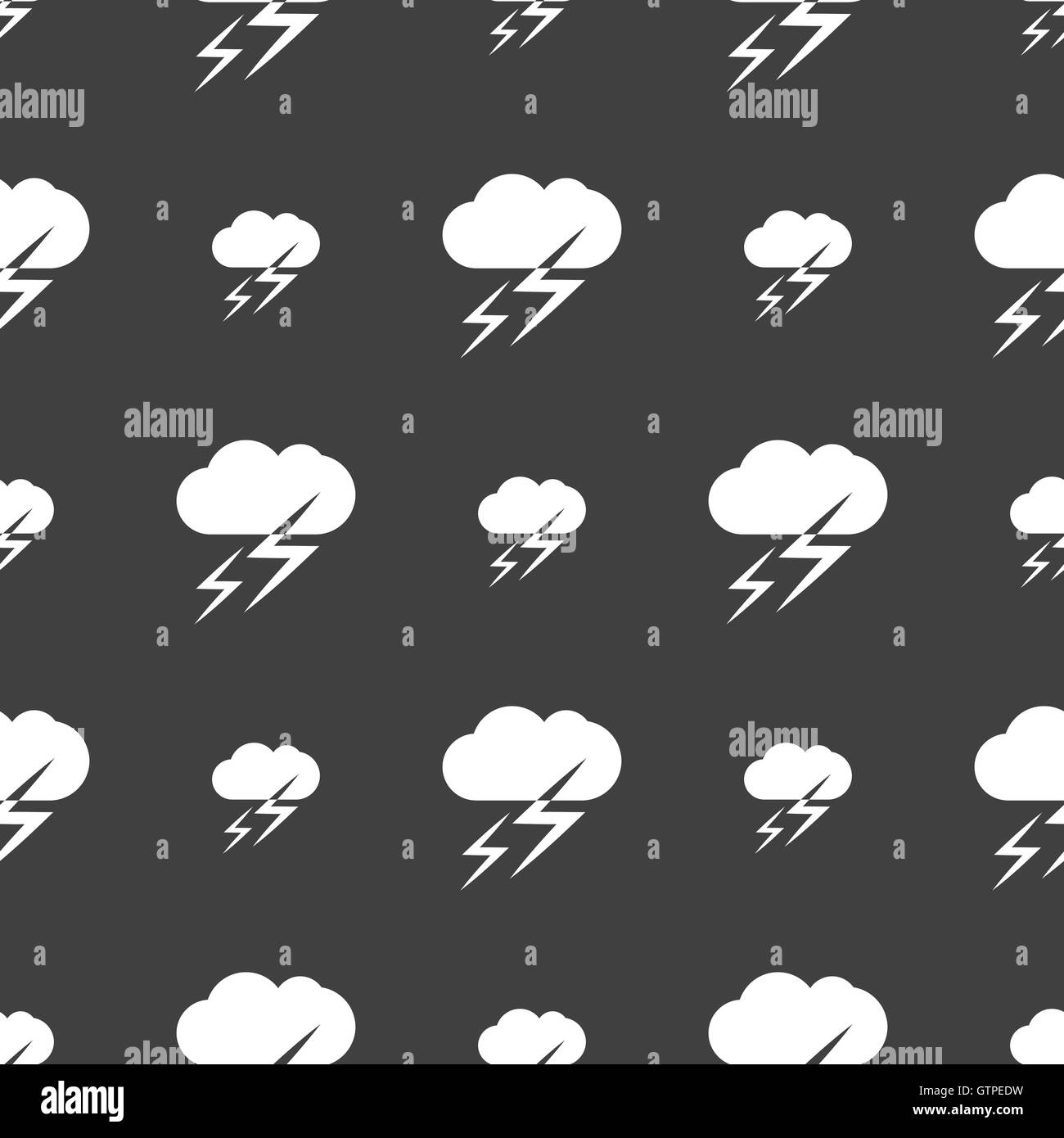 Weather icon sign. Seamless pattern on a gray background. Vector Stock ...