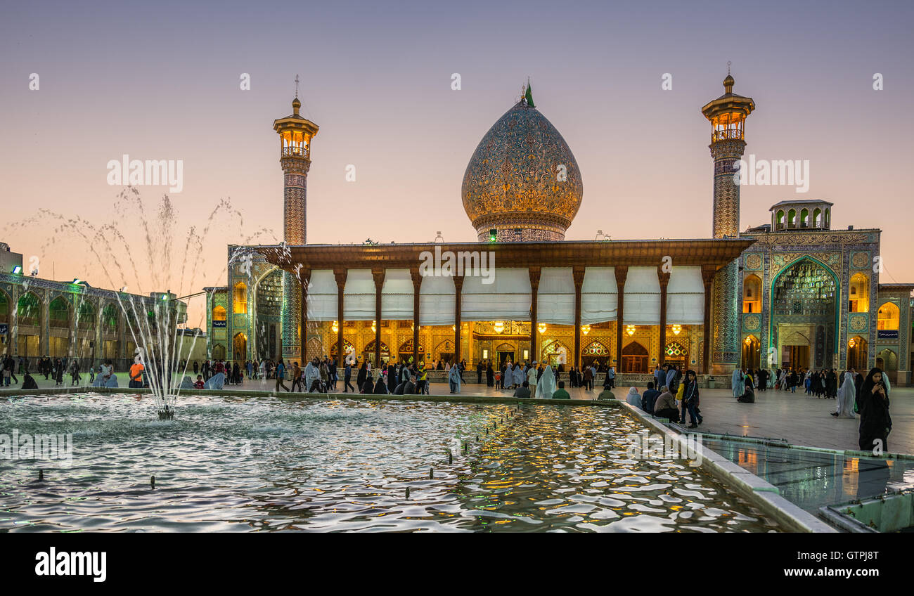 Shāh Chérāgh is a funerary monument and mosque in Shiraz, Iran, housing