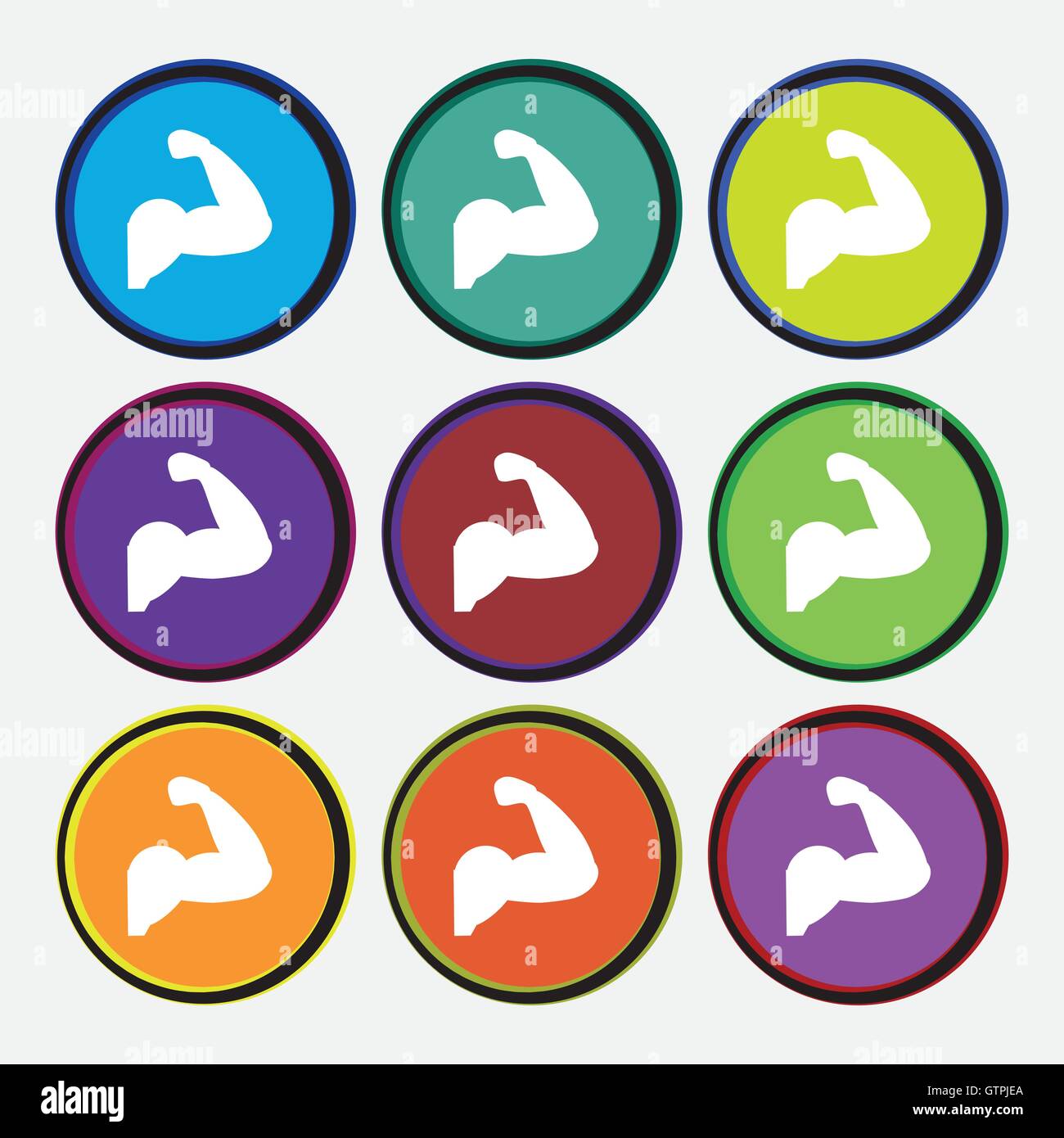 Biceps silhouette hi-res stock photography and images - Alamy
