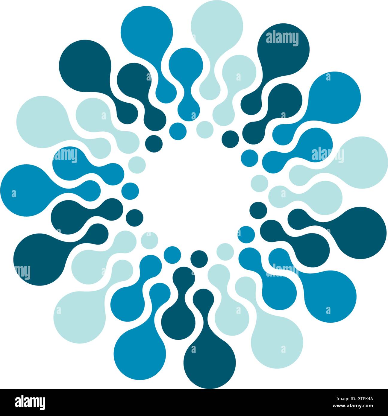 Vector isolated sun logo design template. Abstract dots symbol. Icon