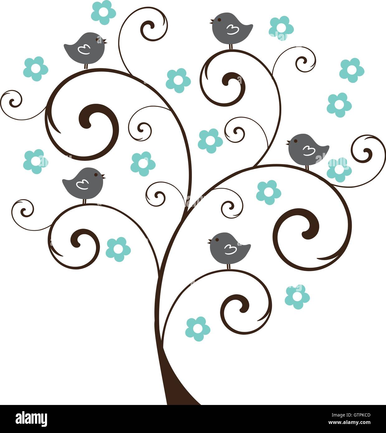 Vector Abstract Tree Stock Vector Image & Art - Alamy
