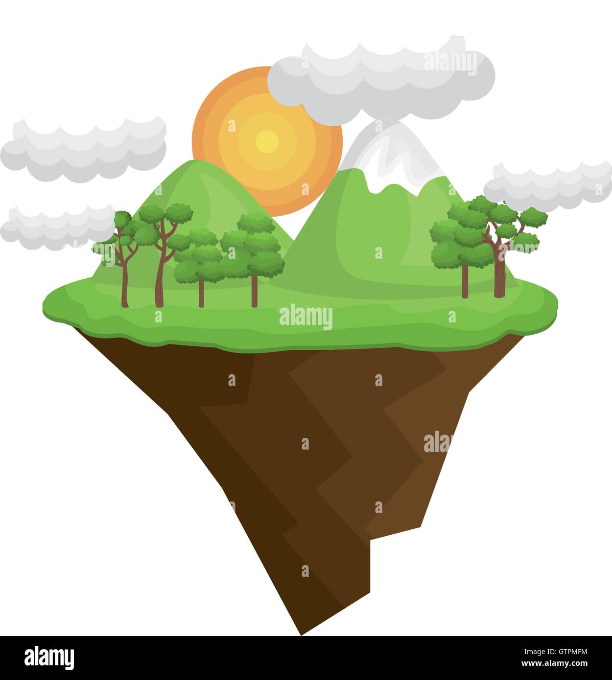 natural landscape with mountains Stock Vector Image & Art - Alamy