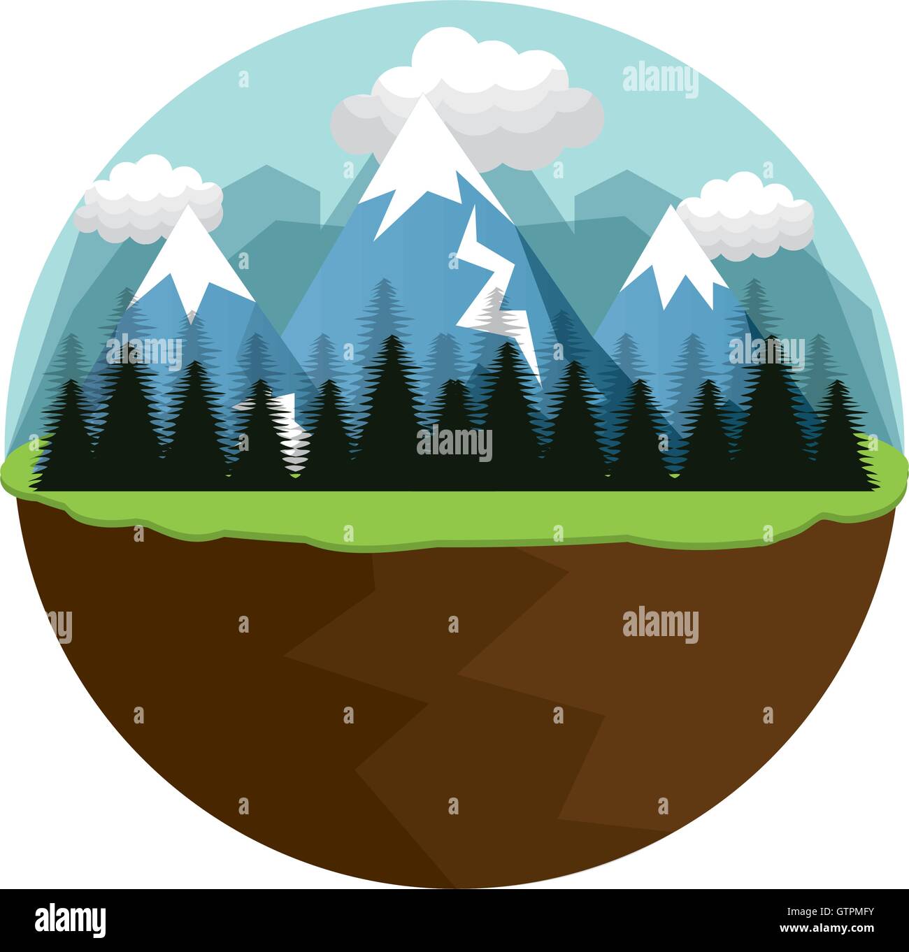 natural landscape with mountains Stock Vector Image & Art - Alamy