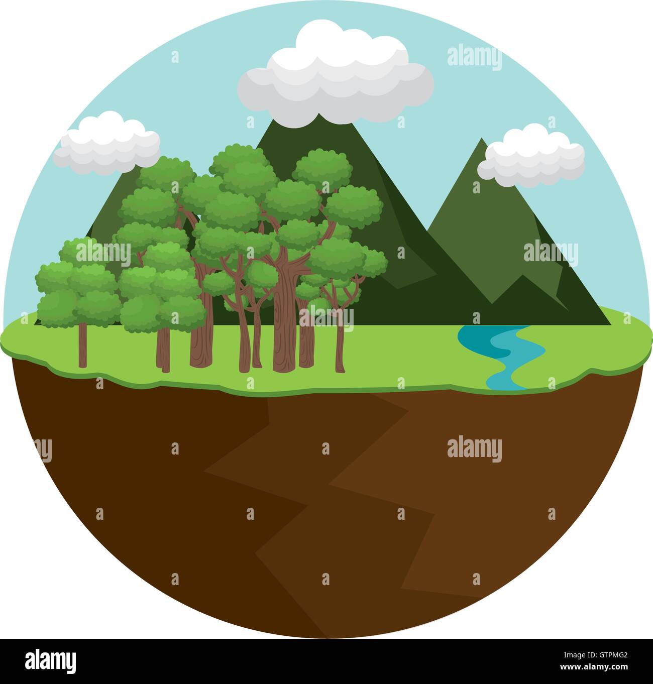 natural landscape with mountains Stock Vector Image & Art - Alamy