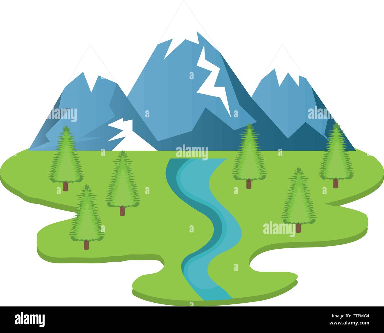 natural landscape with mountains Stock Vector Image & Art - Alamy