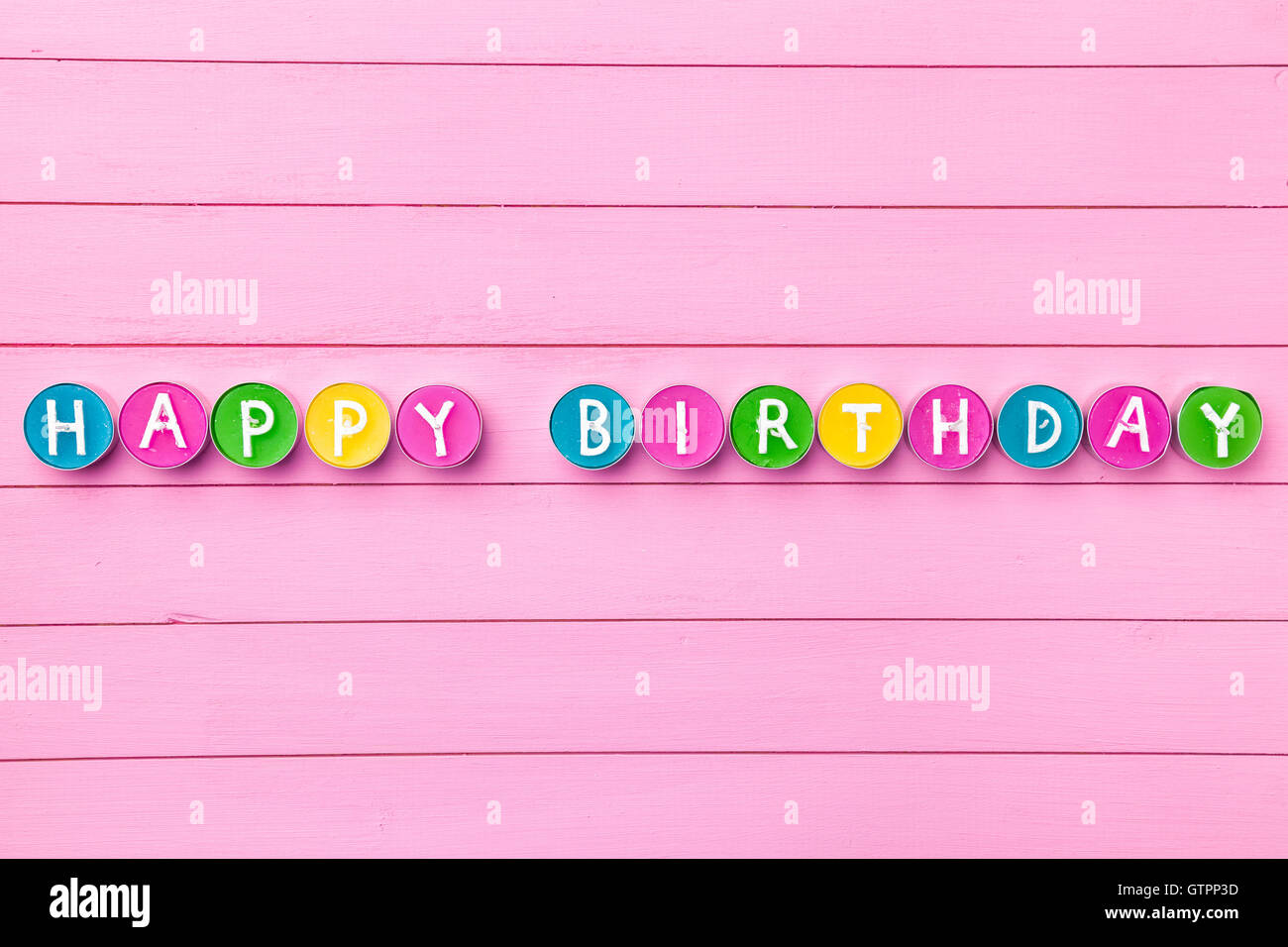 Colorful Happy Birthday background with copyspace Stock Photo - Alamy