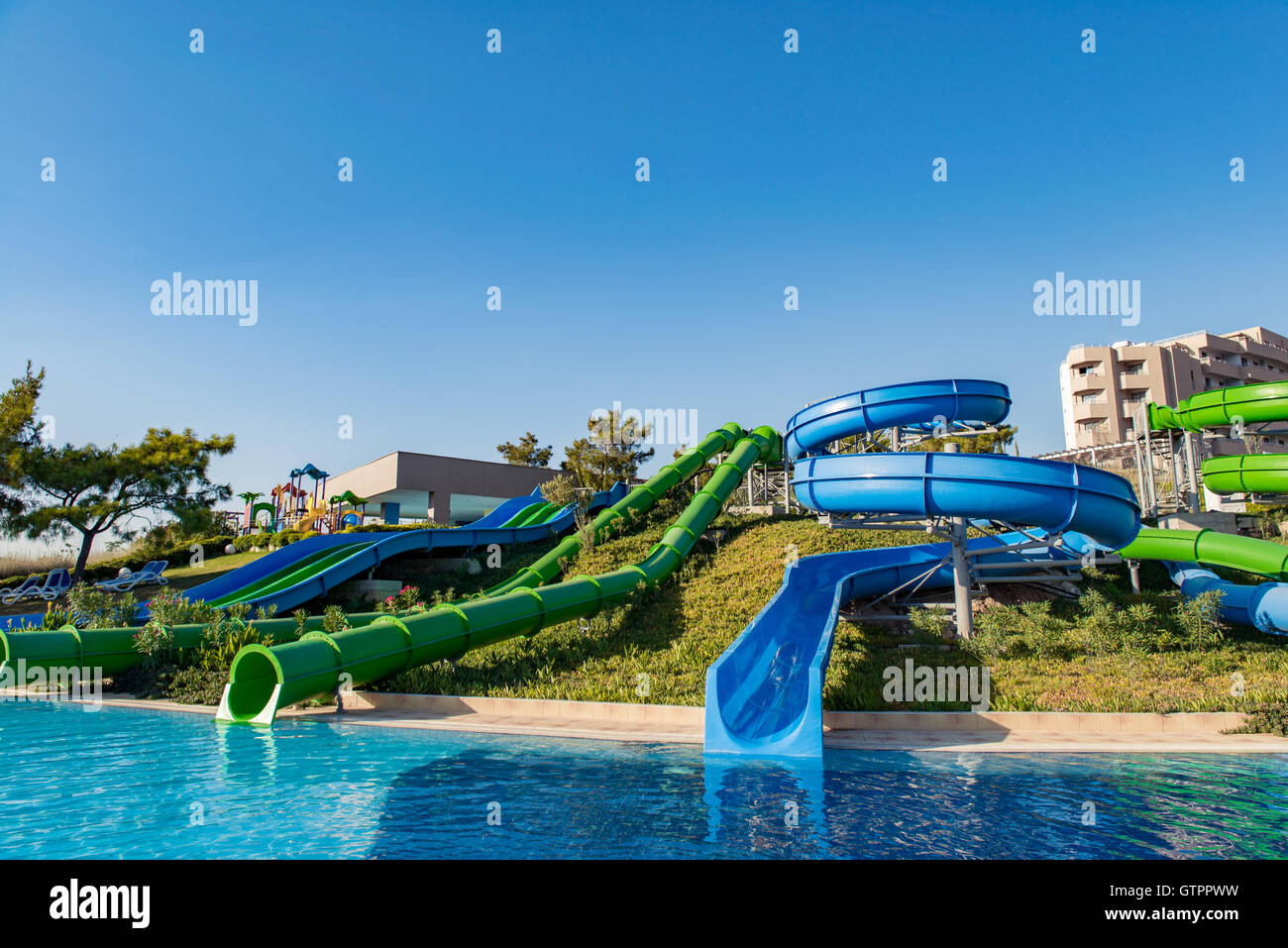 Water entertainment part of swimming pool Stock Photo Alamy