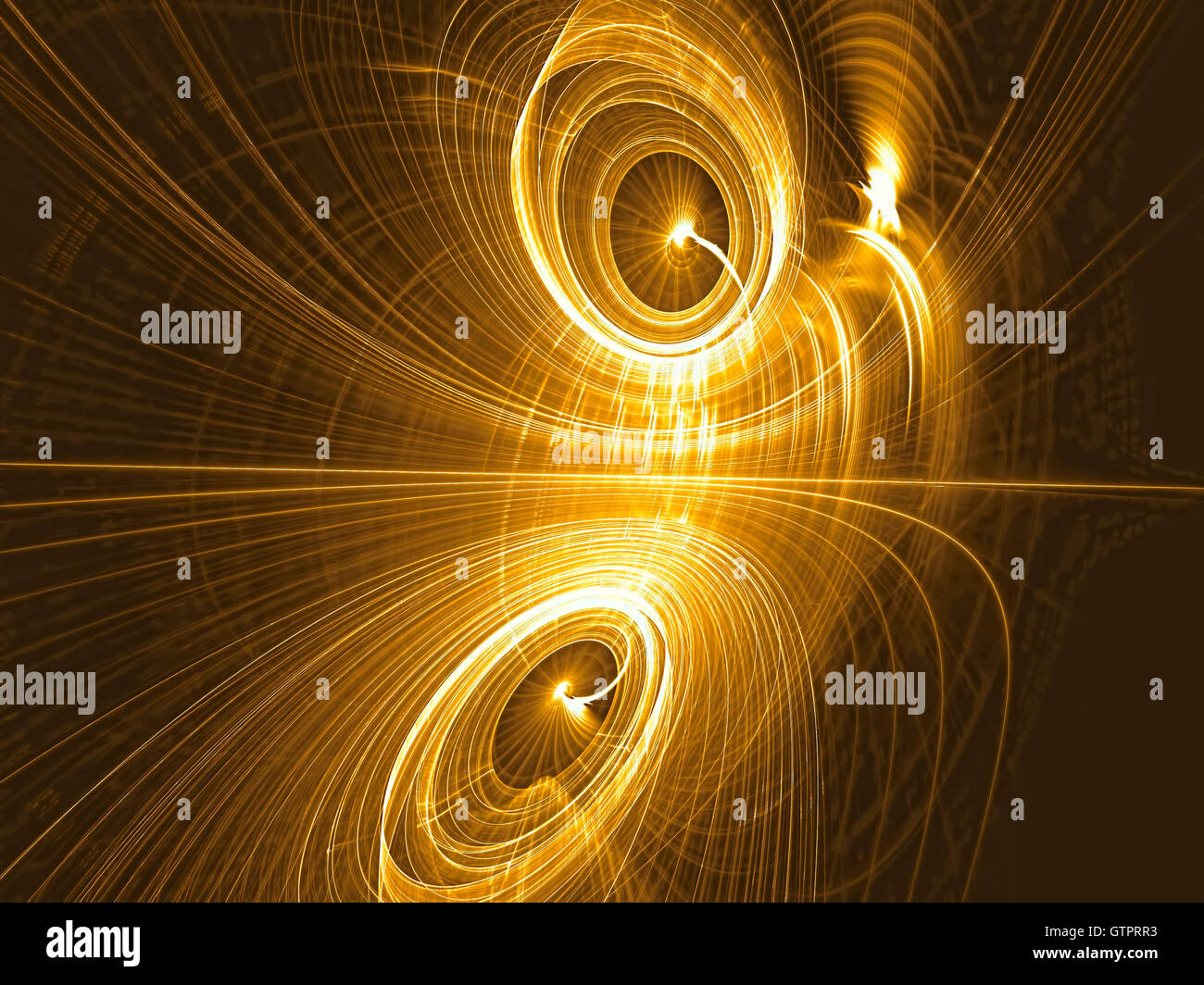 Abstract rings and reflection - digitally generated image Stock Photo ...