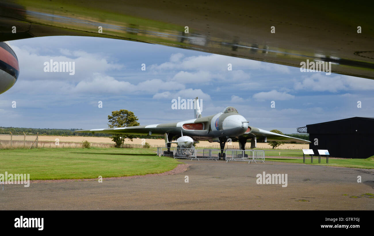 Avro Vulcan B.2 XM597 on display at Scotland's, National Museum of Flight at East Fortune Airfield. Stock Photo