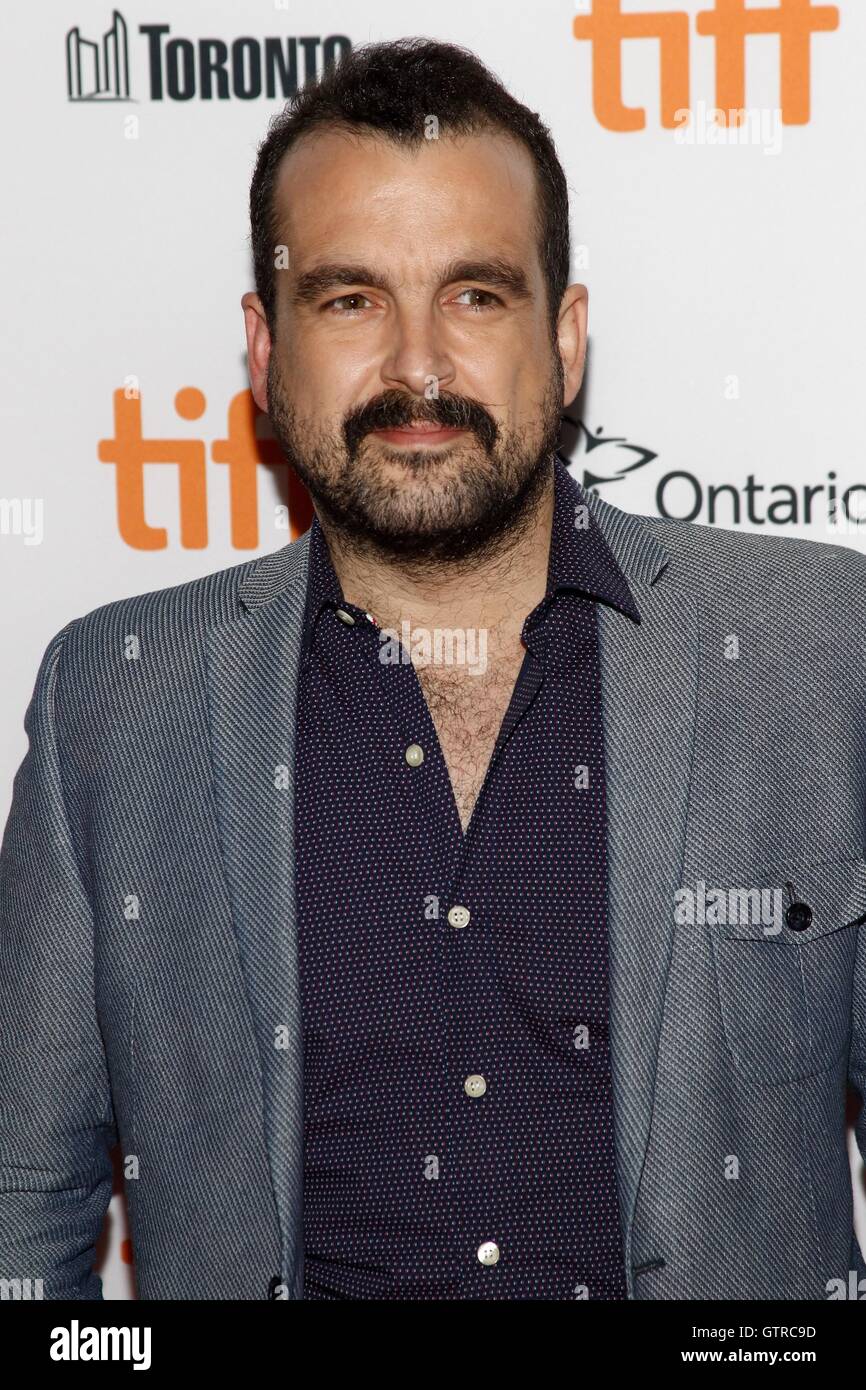 Toronto, ON. 9th Sep, 2016. Nacho Vigalondo at arrivals for COLOSSAL Premiere at Toronto International Film Festival 2016, Ryerson Theatre, Toronto, ON September 9, 2016. © James Atoa/Everett Collection/Alamy Live News Stock Photo