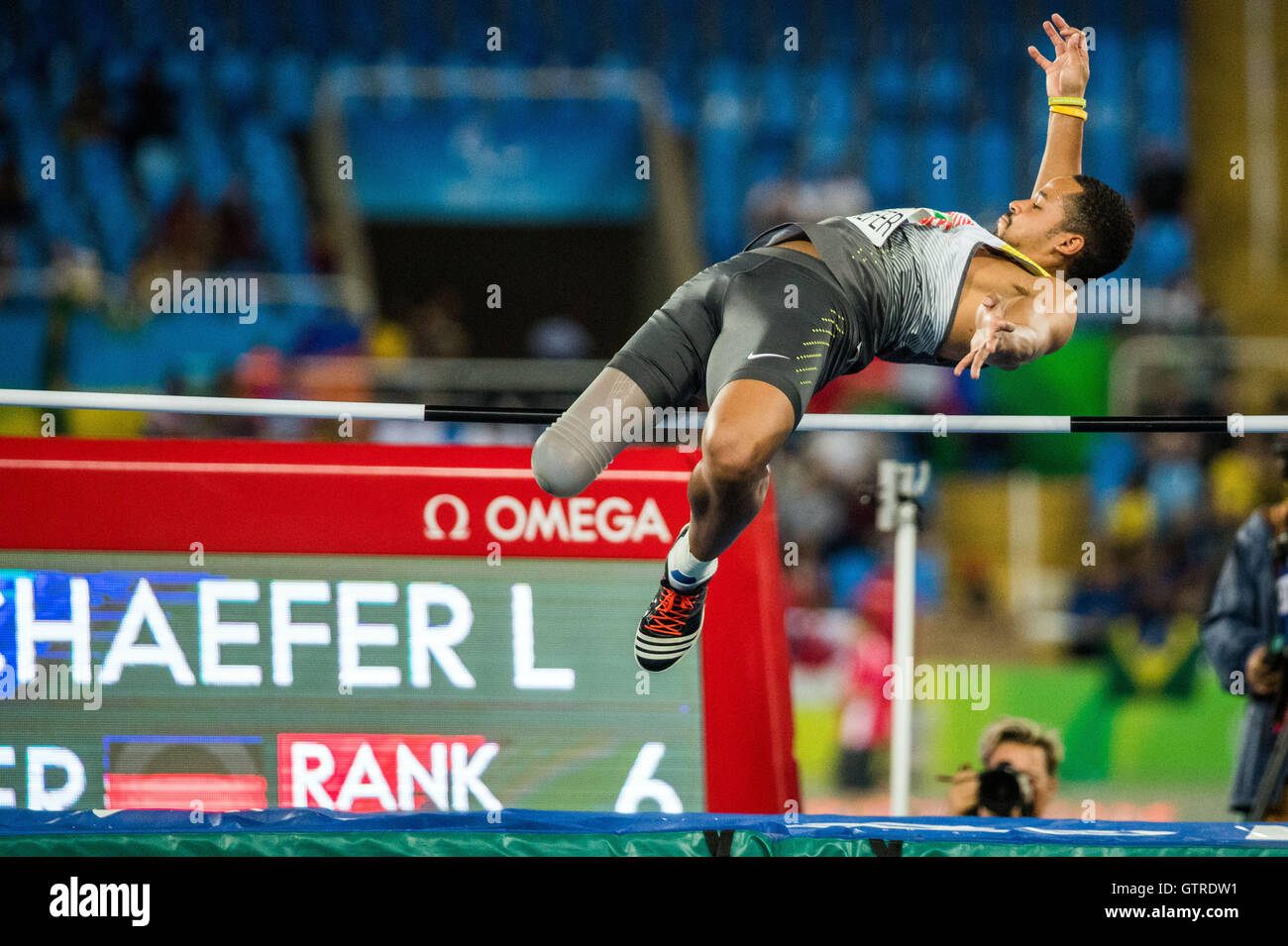 Leon Schaefer Of Germany Jump In The Men S High Jump T42 Final During The Rio 2016