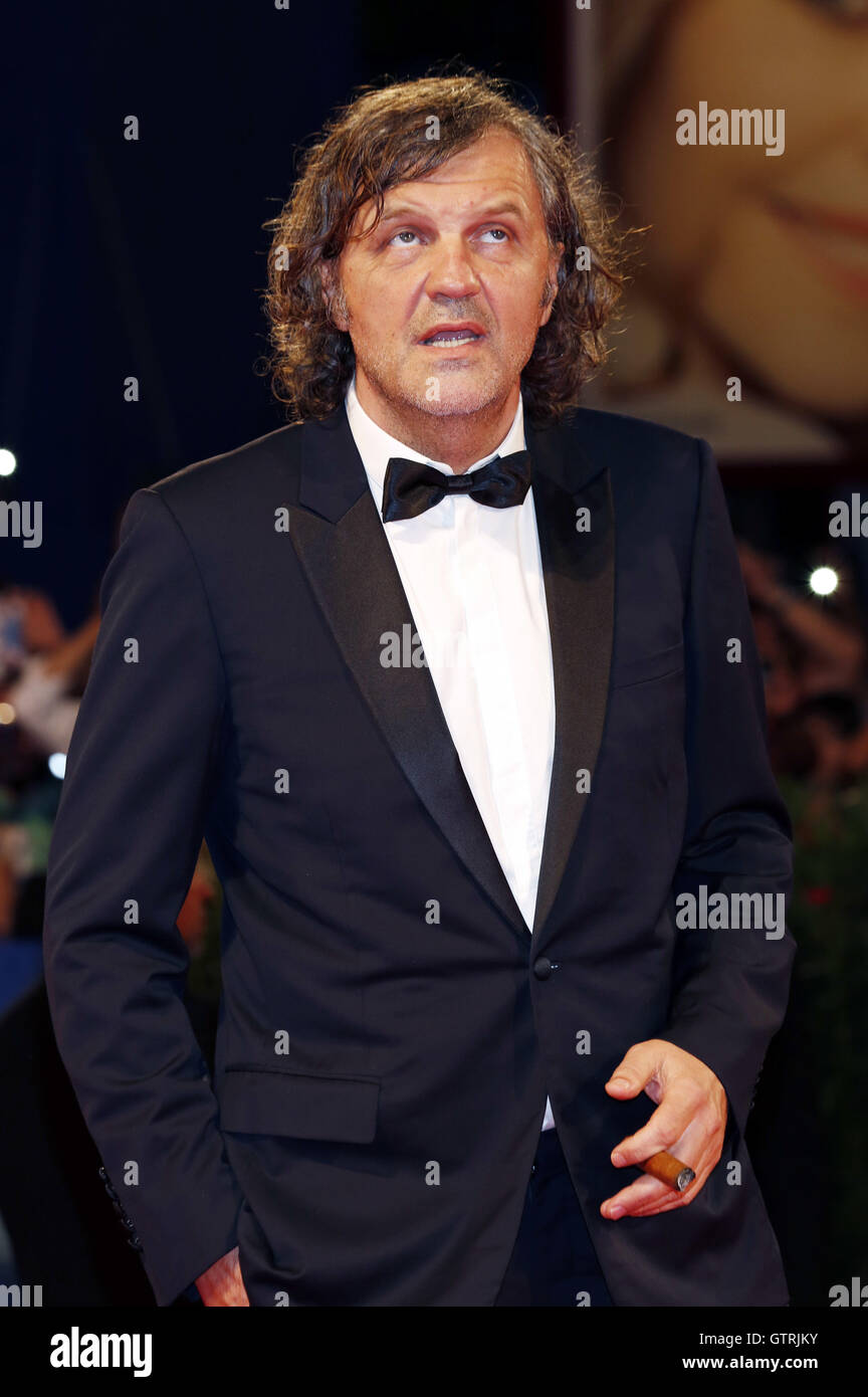 Venice, Italy. 09th Sep, 2016. Emir Kusturica attending the 'On the Milky Road' premiere at the 73rd Venice International Film Festival on September 09, 2016 in Venice, Italy. | usage worldwide © dpa/Alamy Live News Stock Photo