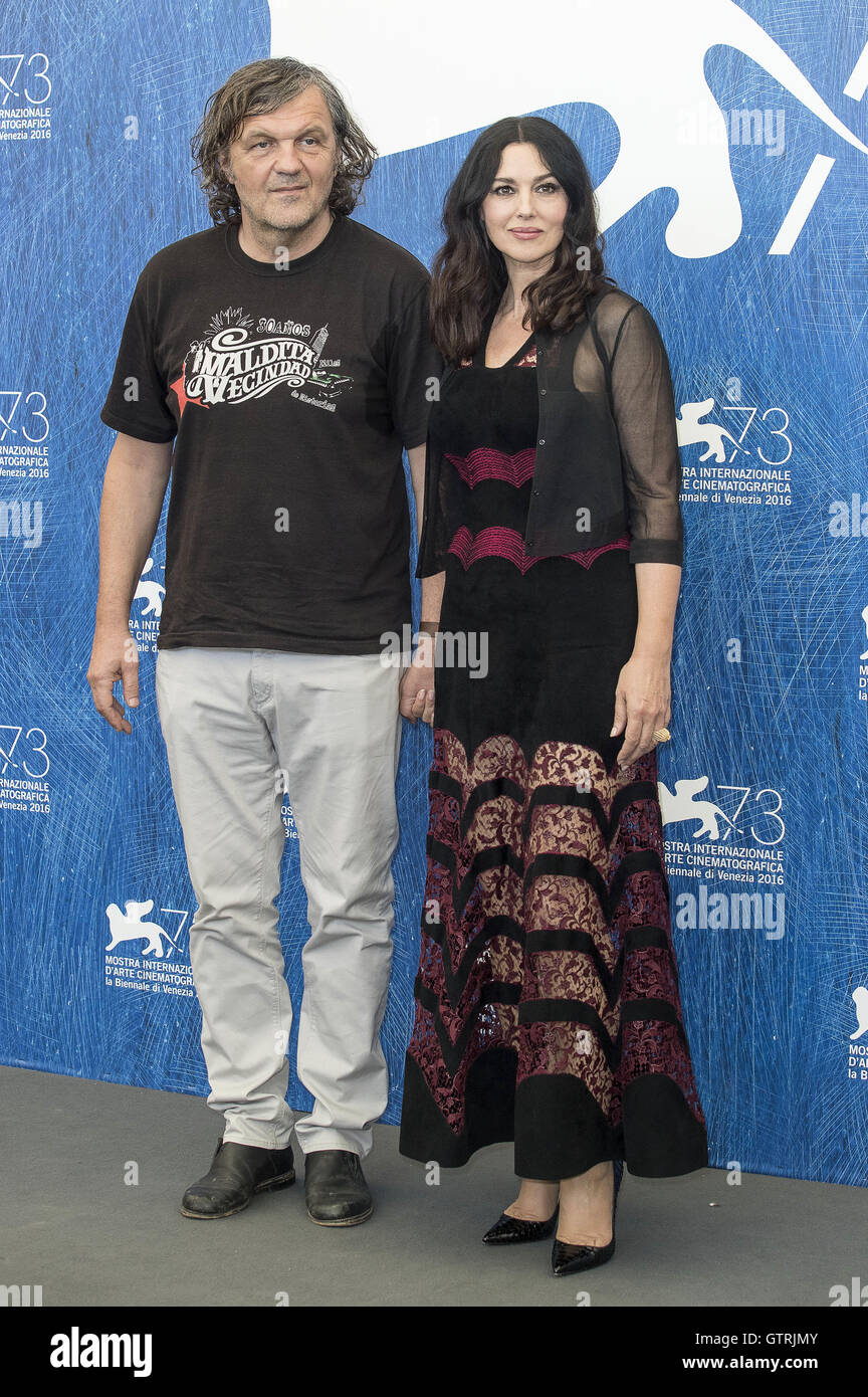 Venice, Italy. 09th Sep, 2016. Emir Kusturica and Monica Bellucci during the 'On the Milky Road' photocall at the 73rd Venice International Film Festival on September 09.2016 | usage worldwide © dpa/Alamy Live News Stock Photo