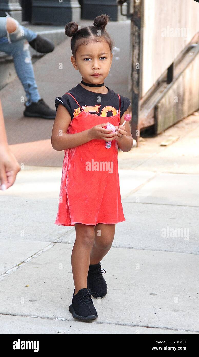 New York, NY, USA. 10th Sep, 2016. North West daughter of Kim Kardashian  and Kanye West seen in New York, New York on September 10, 2016. Credit:  Rainmaker Photo/Media Punch/Alamy Live News