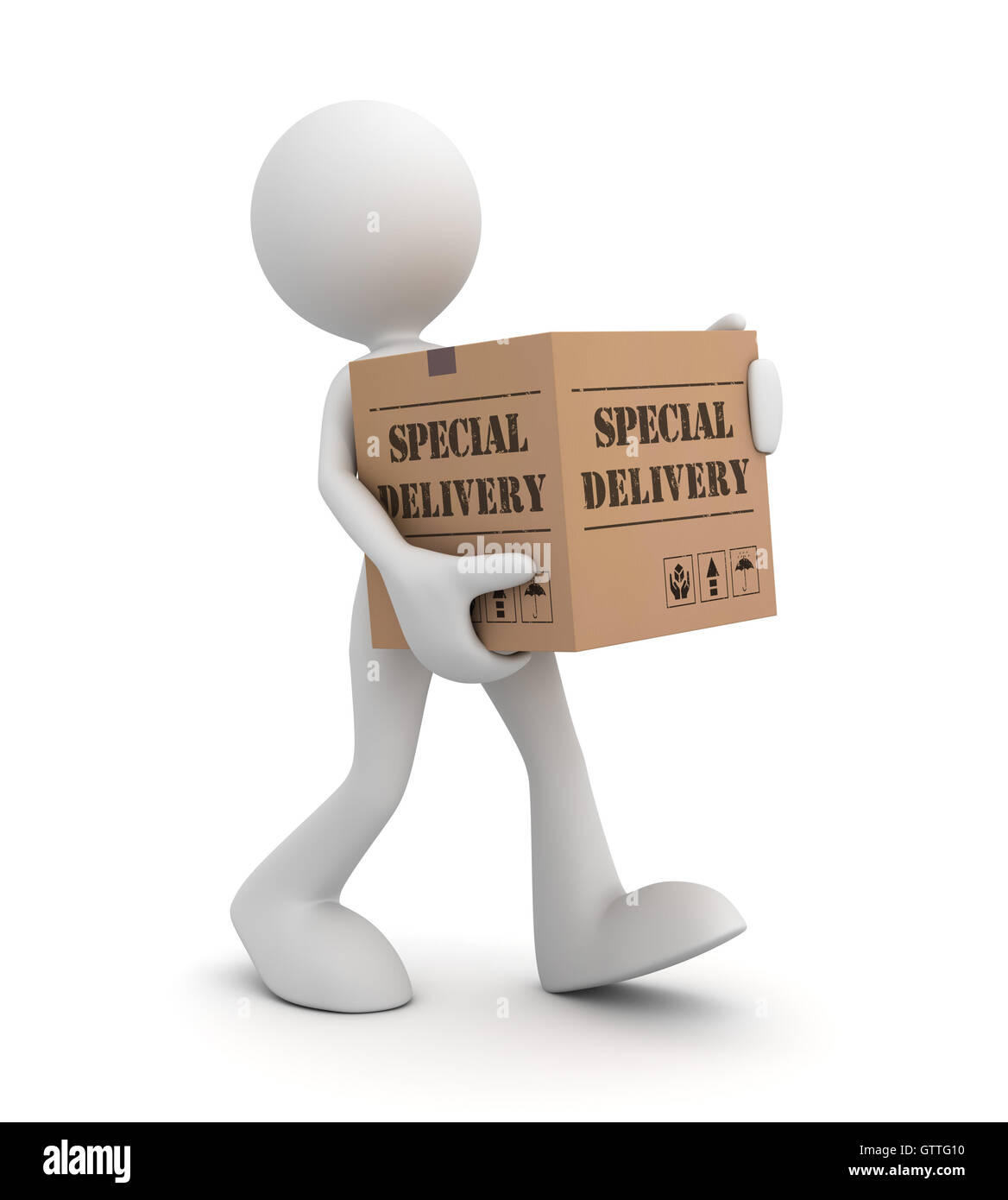 special delivery cardboard box concept 3d illustration Stock Photo Alamy