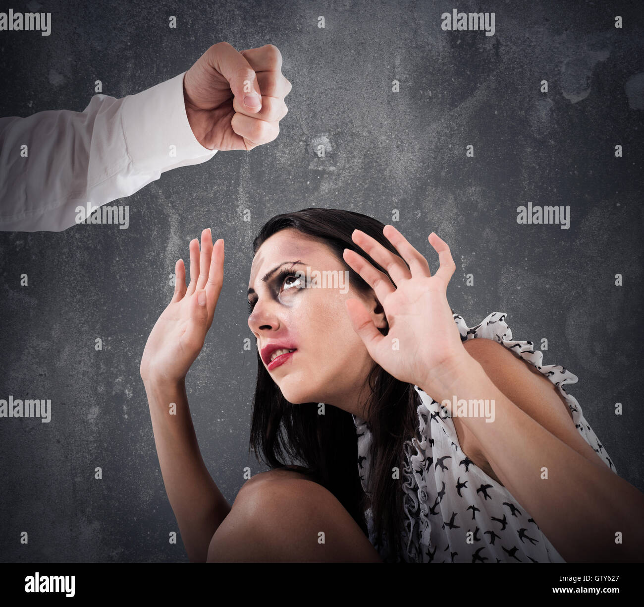 Violence against women Stock Photo