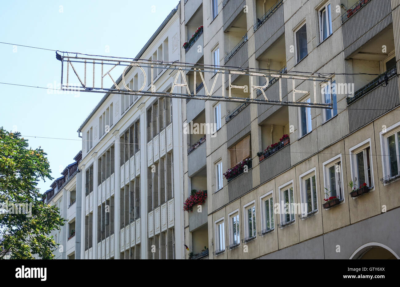 Tourist hot spot Nikolaiviertel in Berlin Stock Photo