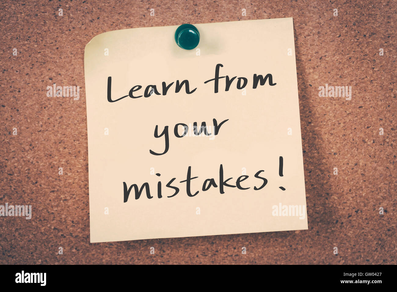 Learn from your mistakes Stock Photo