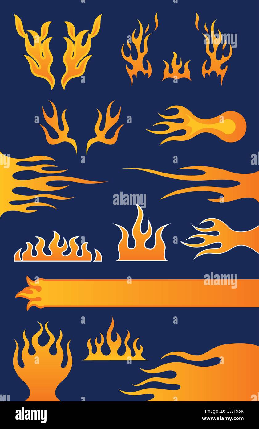 Flame Paint Job Stock Vector Images - Alamy