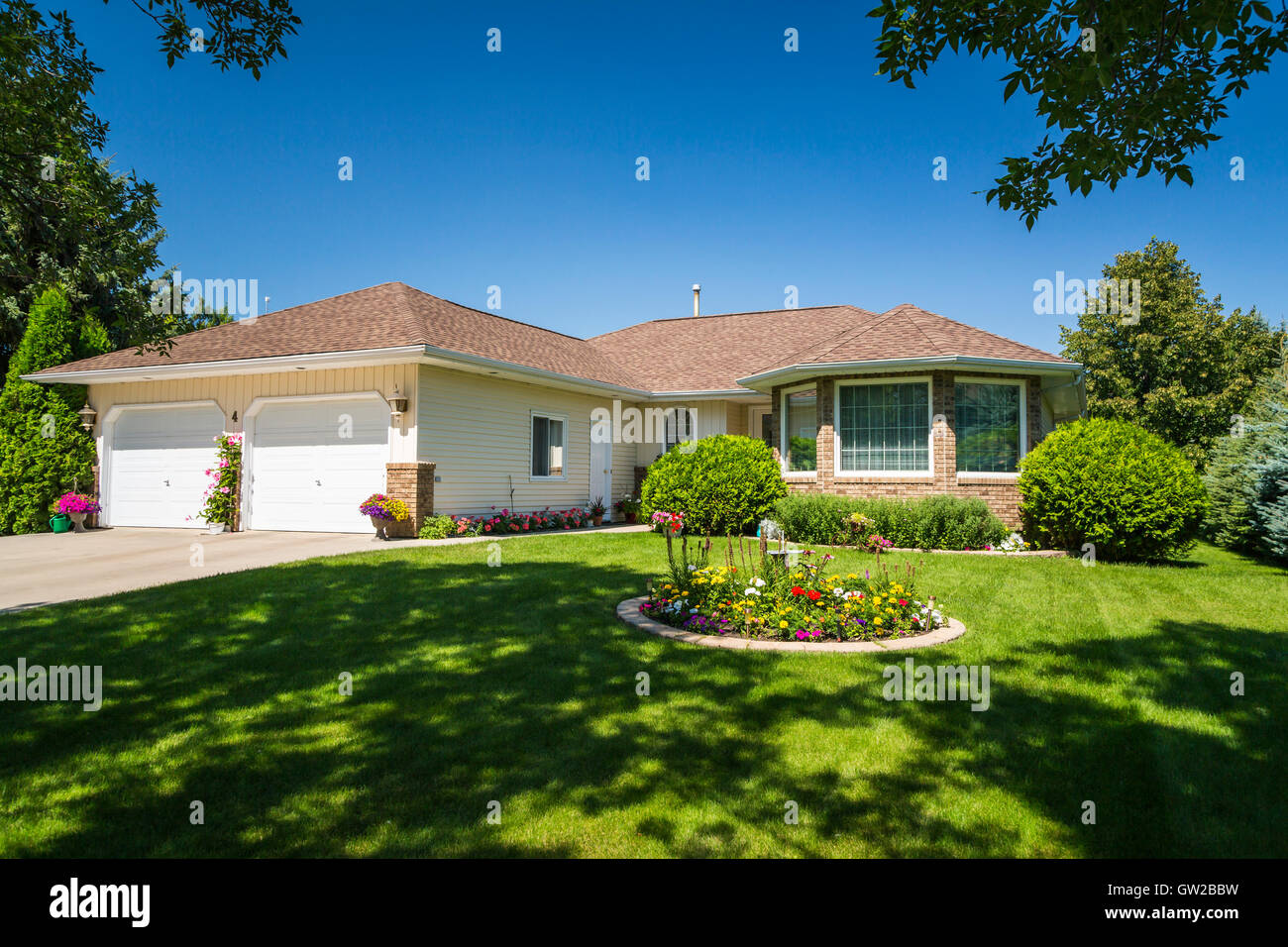 A modern family home in Winkler, Manitoba, Canada Stock Photo Alamy