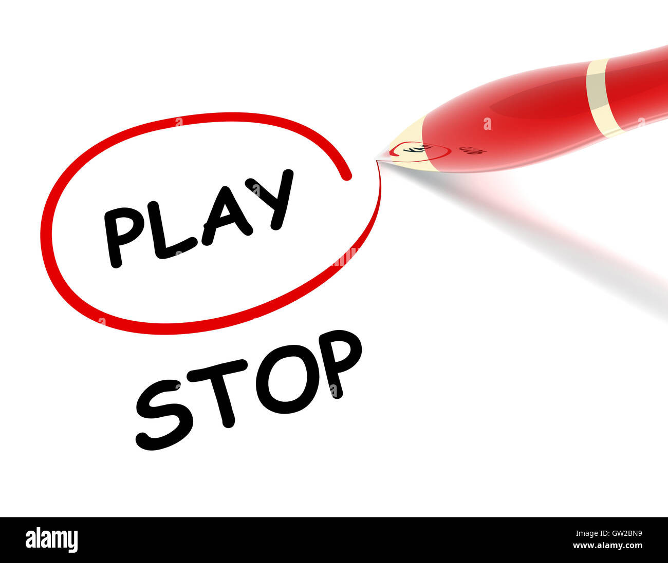 play stop concept 3d illustration Stock Photo - Alamy