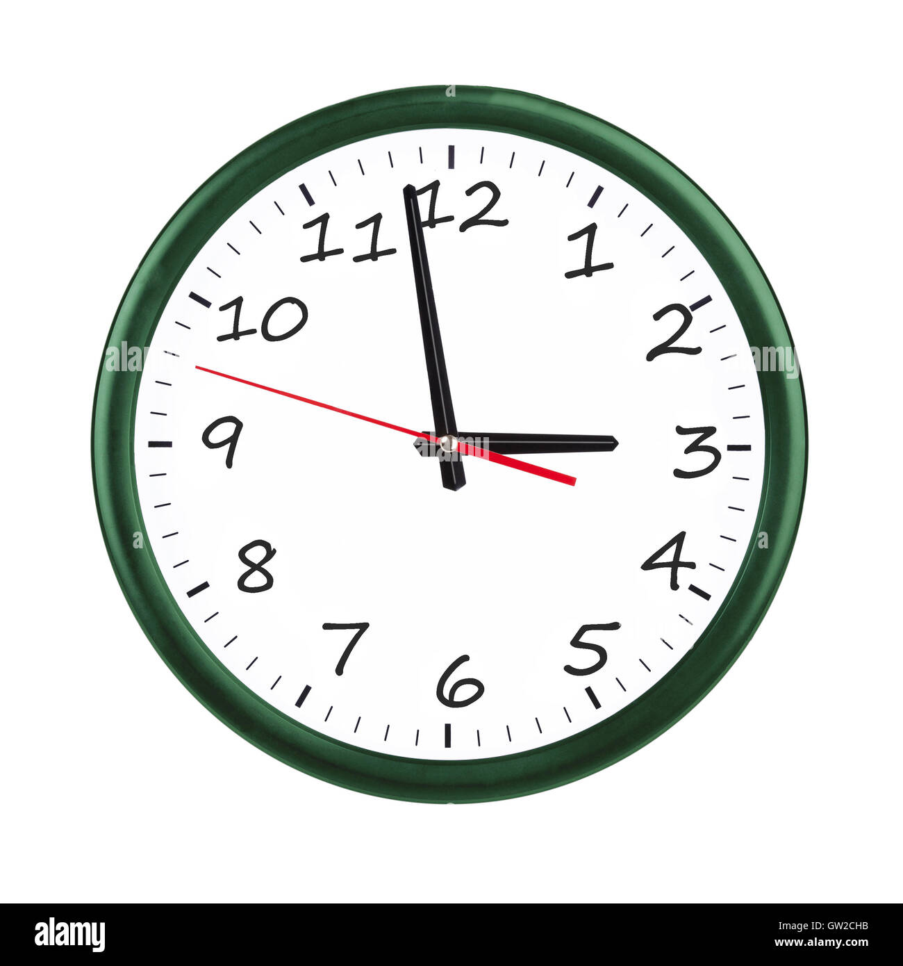 Big green round wall clock Stock Photo - Alamy
