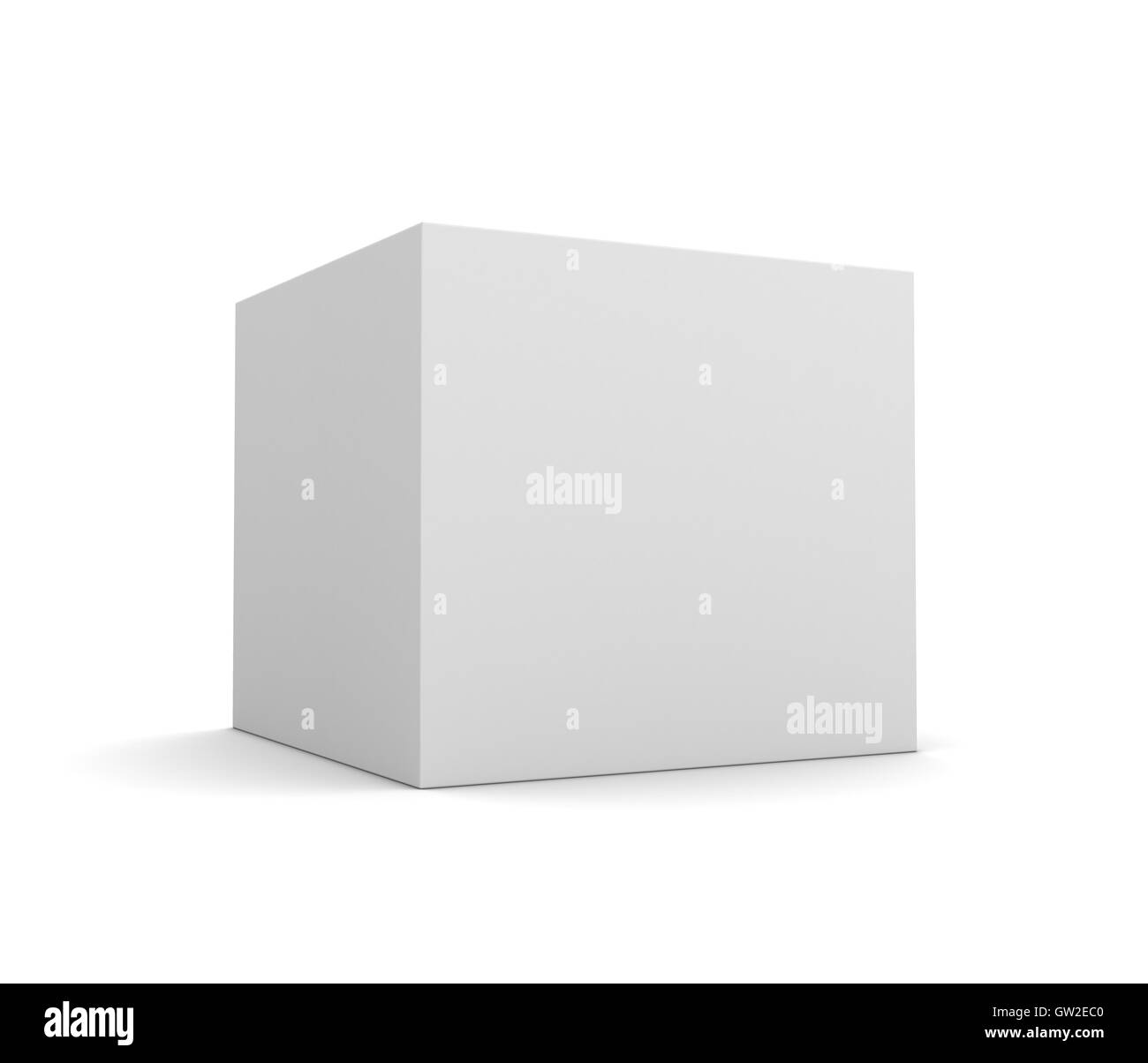 Blank box on white 3d illustration Stock Photo Alamy