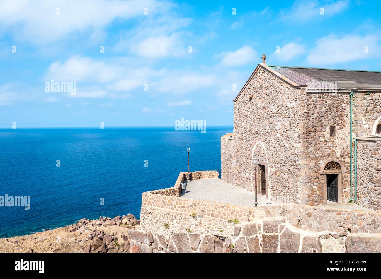 the beautiful alley of castelsardo old city - sardinia - italy Stock Photo