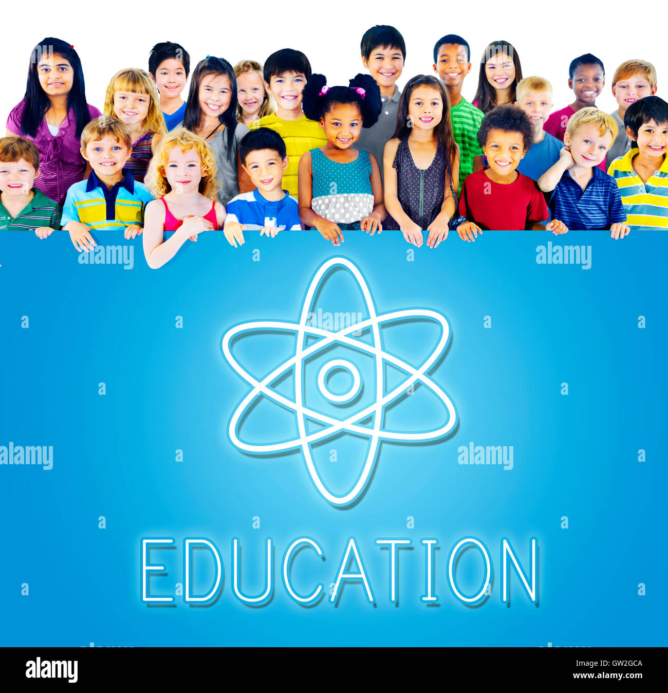 Education Science Physics Graphic Icons Concept Stock Photo - Alamy