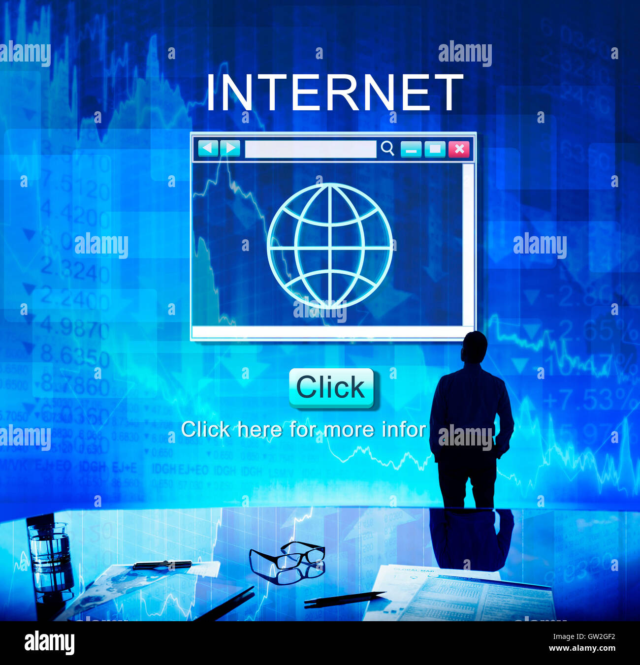 Internet HTML Homepage Browser Big Data Concept Stock Photo