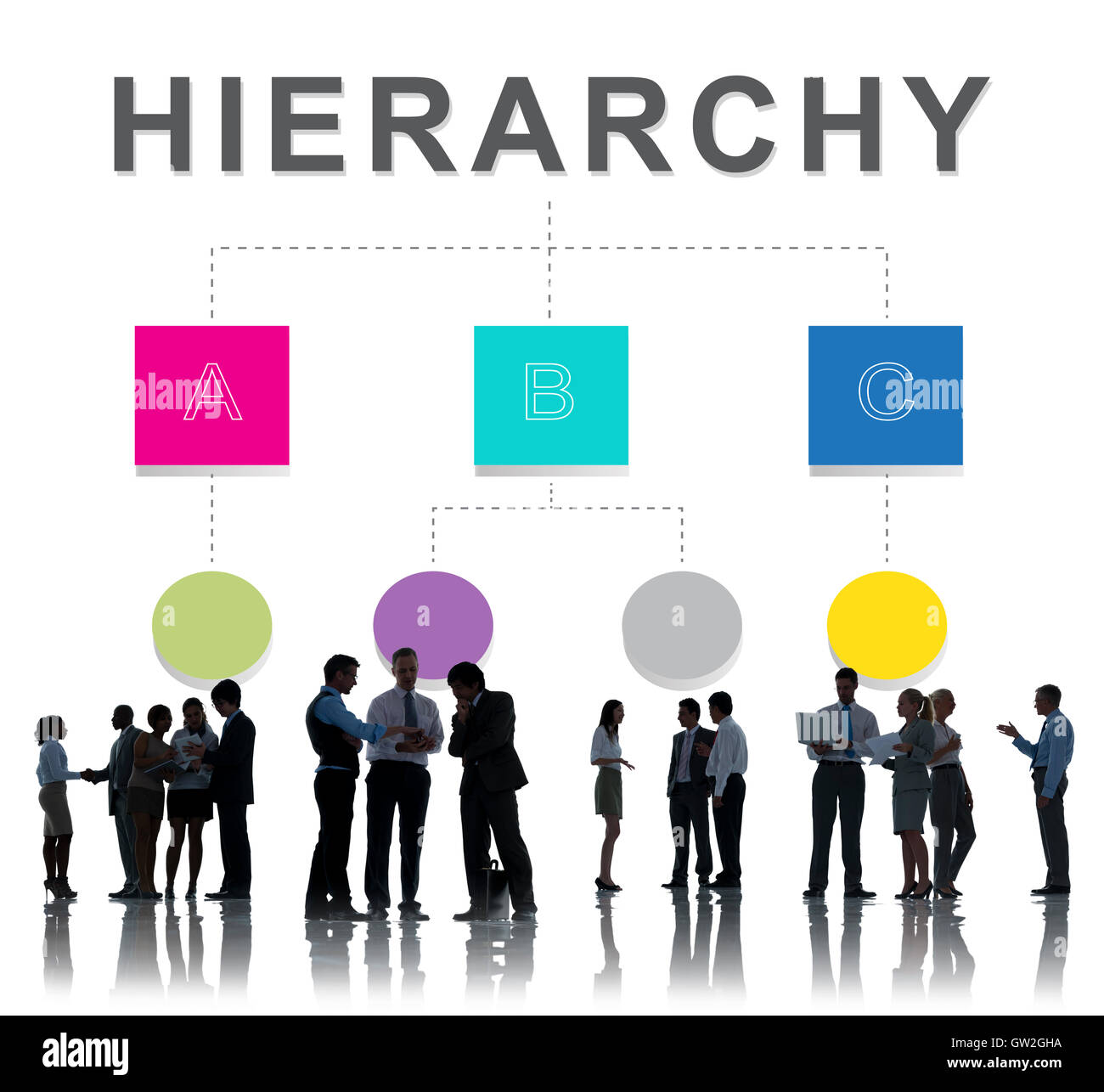 Hierarchy Leader Team Diagram Concept Stock Photo