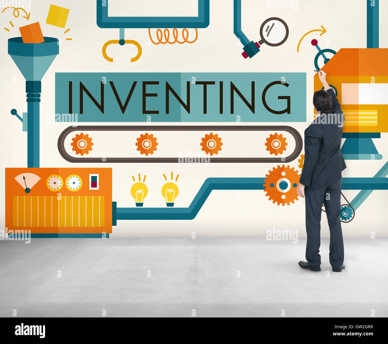 Inventing Compose Discover Production Concept Stock Photo