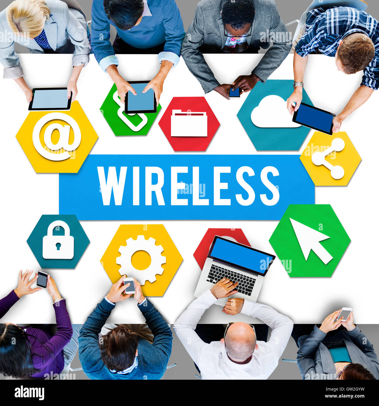 Wireless Signal Reception Mobility Graphic Concept Stock Photo Alamy