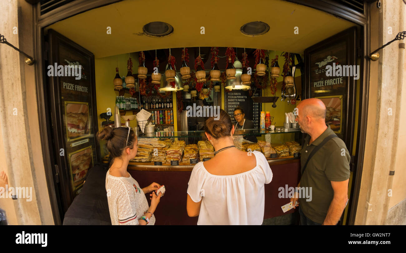 People buying sandwiches in a bar in Rome, Italy Stock Photo Alamy