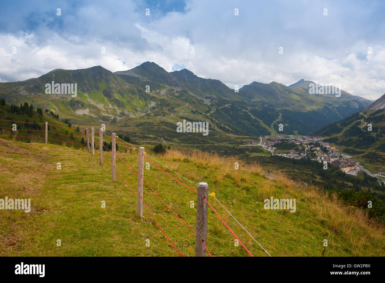 Summer landscape  from Obertauern ski resort, Salzburg Land,Austria Stock Photo